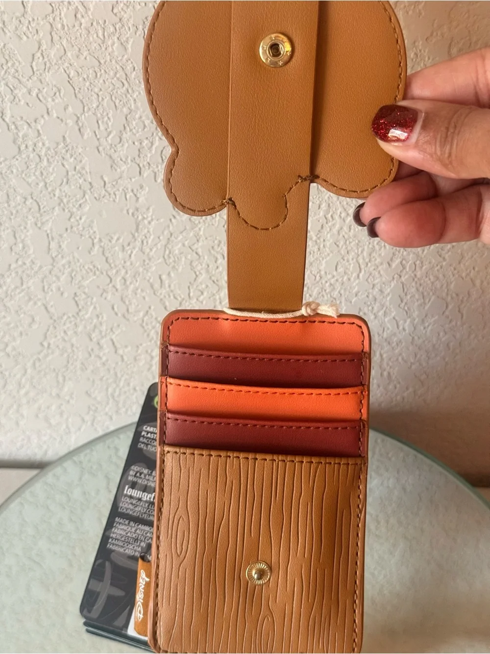 Disney Loungefly Winnie the Pooh Card Holder + Hard Case Pumpkin Bag-NWT!!
